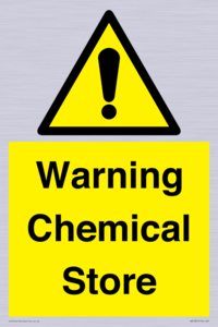 Warning Chemical Store